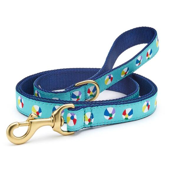 Up Country Blue Beach Ball Print Dog Leash - Picture 1 of 1